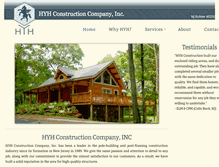 Tablet Screenshot of hyhconstruction.com